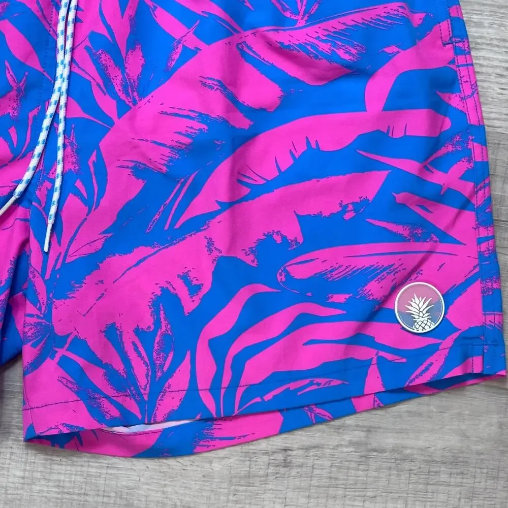 Chubbies Swim Trunks Men's 2XL The Palm Springers 5.5